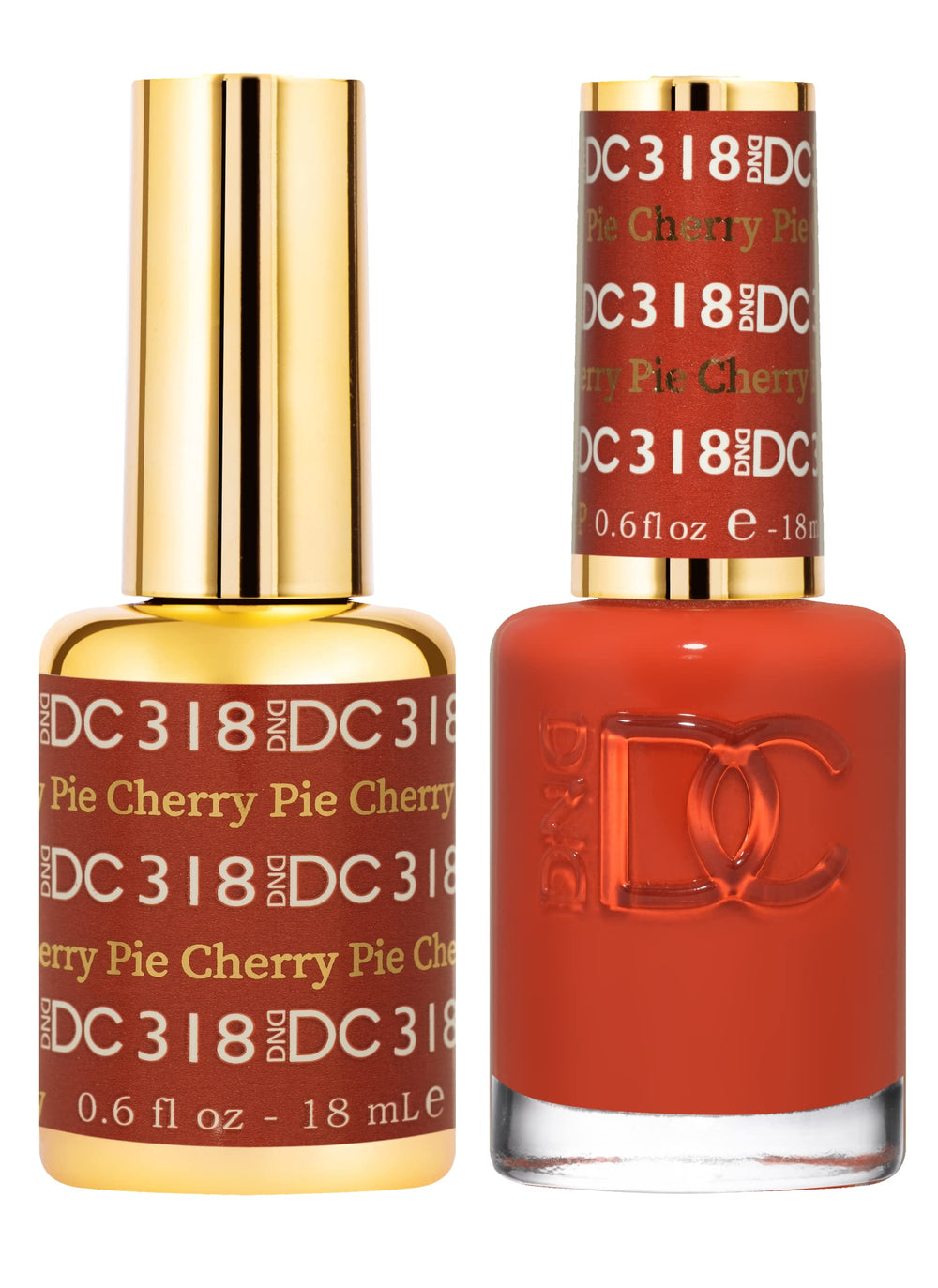 Daisy DND Orange gel polish bottle close-up with rich pigment and glossy shine.