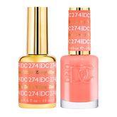 DAISY DND orange gel polish bottle shows rich pigment for a bold manicure