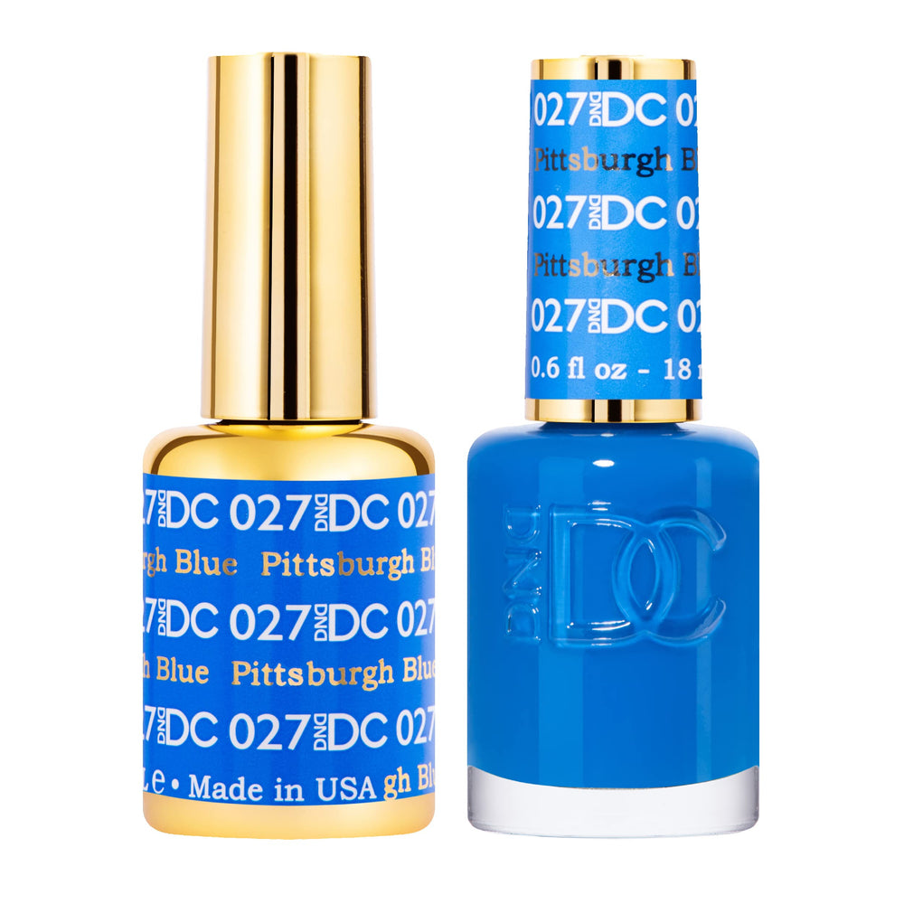 Daisy DND Pittsburgh Blue gel polish bottle front showing rich color and depth