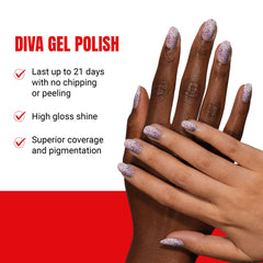 Daisy DND Stargirl glitter lacquer bottle for shimmering weekender manicure.