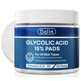Dalin Glycolic Acid Pads bottle pour for at-home exfoliation and radiant skin.