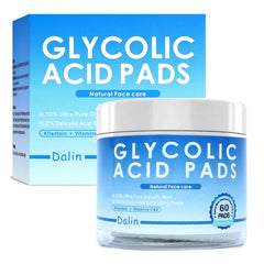 Dalin Glycolic Pads jar on bathroom shelf, ready for nightly exfoliation