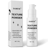 DAMUSI Hair Texture Powder Spray bottle showing instant lift and texture.