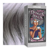 Danger Jones Cyclone Silver bottle pour for smooth, even color application.