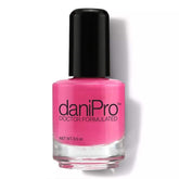 daniPro hot pink nail polish bottle closeup highlighting vibrant color and toxin-free formula