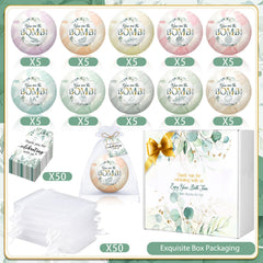 Dansib bath bombs with scent labels showing 10 fragrances