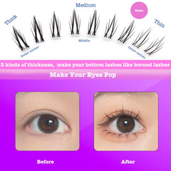 DAODER invisible band close-up showing light-weight, undetectable lash line.