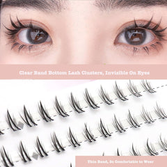 DAODER reusable vegan lash clusters close-up, knot-free and soft.