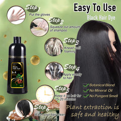 Dapoprren gray-hair before-after results highlight noticeable darkening and refreshed appearance.