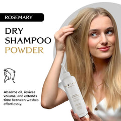 DARCASE Premium Powder Dry Shampoo rosemary nozzle for precise root refresh