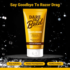 Dare 2B Bald cream texture close-up highlights rich, creamy formula