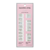Dashing Diva Going Platinum gel nail strips with iridescent silver glitter for a glam manicure.