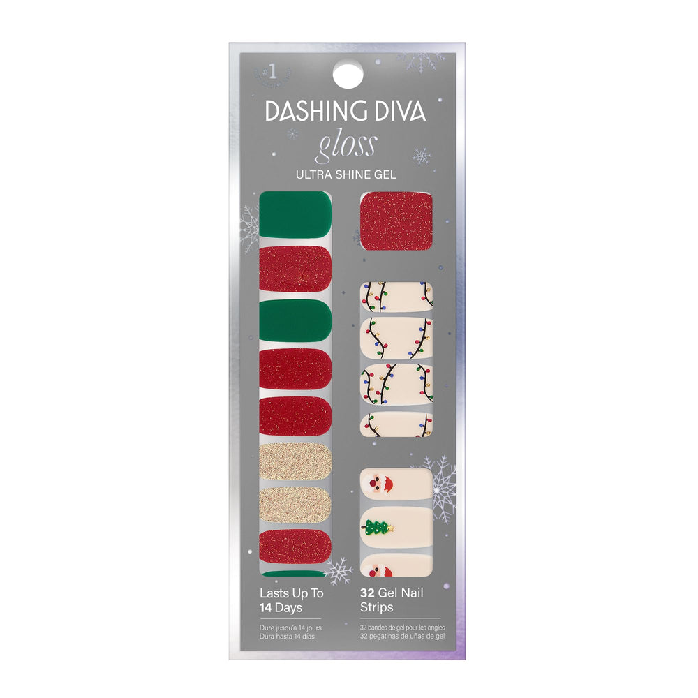 Dashing Diva Santa Baby kit contents: wraps, prep pad, and file