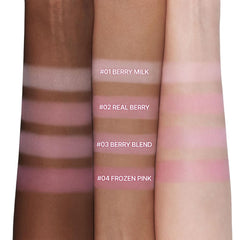 Dasique Blending Mood Cheek Berry Smoothie application close-up demonstrates smooth blending for natural finish.