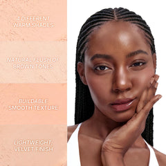 Dasique Blending Mood Cheek 01 four-shades swatch showing blendable color options.