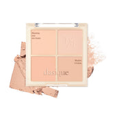 Dasique Blending Mood Cheek 01 warm blending palette with four tea-inspired shades for warm skin tones.