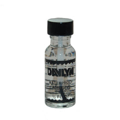 Davlyn Black Waterproof Wig Adhesive bottle pour showing clear liquid for lace fronts and PU wigs