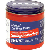 DAX Marcel Wax bottle offers curling hold and defined waves.