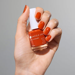 Dazzle Dry Orchard brush stroke shows even, glossy application.
