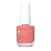 Dazzle Dry Campus Crush closeup shows creamy salmon mauve finish for salon-quality nails.