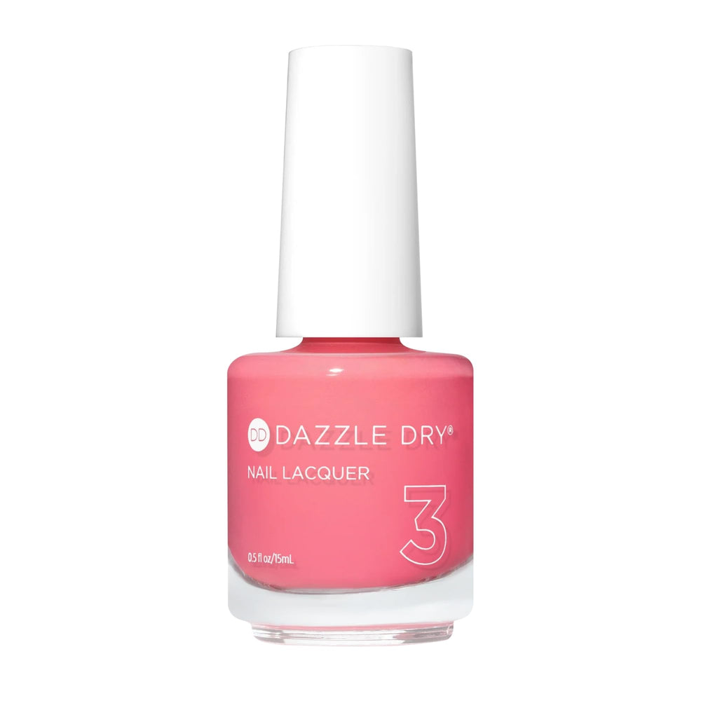 Dazzle Dry Going Cray Sea coral pink lacquer bottle with quick-dry formula.