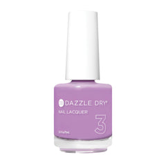 Dazzle Dry Lavender Parade bottle front showing warm lavender shade for long wear.
