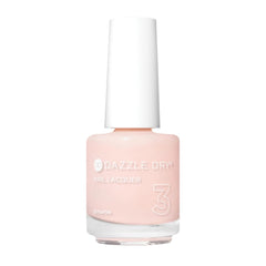 Dazzle Dry Livin' La Vida Yoga bottle close-up shows soft pink with shimmer and quick-dry promise.