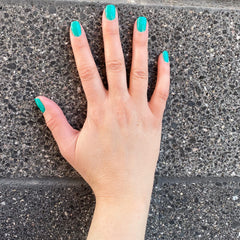Dazzle Dry Palm Springs on-nails manicure highlights quick-dry finish
