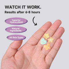 Dazzlook flower patch adds subtle iridescent shine while treating.