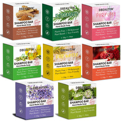 DBEAUTYM 8-pack shampoo bar set with fragrance variety for mood-based washes.