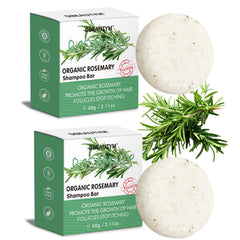 DBEAUTYM Rosemary Shampoo Bar two-pack on shelf for refreshed scalp care.