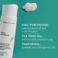 DCL Zoma dandruff shampoo rich lather for a refreshing cleanse.