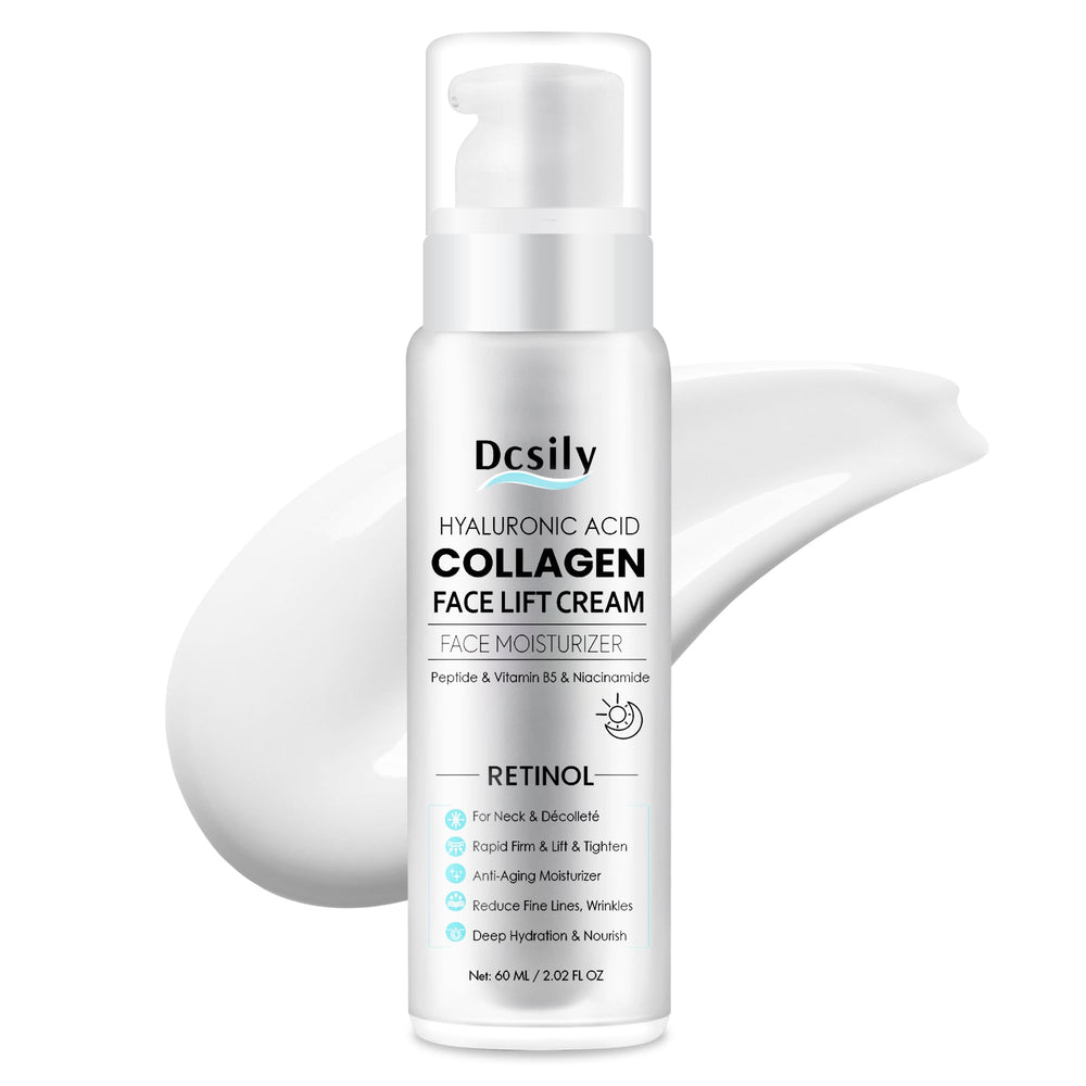 Dcsily neck tighten cream bottle demonstrates firming action for smoother neck and chest