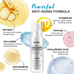 Dcsily retinol collagen peptides formulation highlights lifting and elasticity benefits
