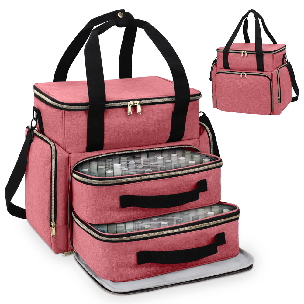 DD DEVILLI nail polish organizer with 96-bottle capacity and pink finish.