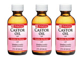 De La Cruz Castor Oil bottle close-up showing pure, expeller-pressed formula for skincare