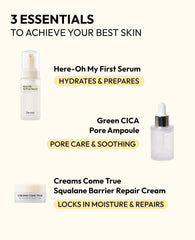 De:maf Green CICA Pore Ampoule bottle soothes skin and helps refine pores.