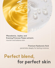 Here-Oh My First Hydrating Serum absorbed into skin for a dewy glow during application