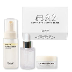 De:maf Welcome Gift Kit box, travel-ready and gift-worthy.