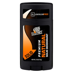 Dead Down Wind BLACK deodorant solid packaging shown, designed for odor control before outdoor activities.