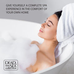 Aroma-infused Dead Sea salts with coconut oil creating spa-like ambiance