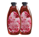 Dead Sea Collection Bubble Bath Cherry Seeds Oil bottle close-up showing rich foam for pampering.