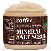 Dead Sea Collection coffee-scented scrub large jar showing premium exfoliation and hydration.