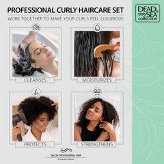 Dead Sea Collection conditioner bottle with pump for manageable curls.