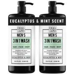 Dead Sea Collection eucalyptus mint bottle pump front for easy daily use.
