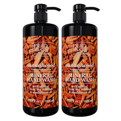 Dead Sea Collection hand soap sandalwood pump bottle delivers gentle cleansing with lasting moisture.