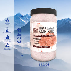 Dead Sea Collection bath salts closeup revealing grainy texture and minerals.