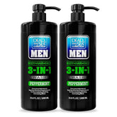 Dead Sea Collection 3-in-1 bottle front with mint scent for cleansing face and body.