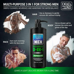 Dead Sea Collection 3-in-1 pump dispenser for easy one-handed use.