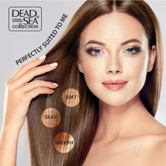 Dead Sea Collection two-bottle box showcases complete hair care for all types.